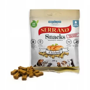 Pet Snack Company S.L. SERRANO Snacks KURCZAK przysmak treningowy 100g 8430235681705 - Przysmaki dla psów - miniaturka - grafika 1