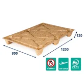 Pojemniki biurowe - B2B Partner Palety eksportowe INKA, 1200x800x140 mm, 250 kg, 5 szt. INKA F86 - miniaturka - grafika 1