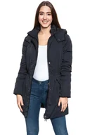 Kurtki damskie - Damska Kurtka Zimowa Lee Long Puffer Navy Black L56Evh01-L - miniaturka - grafika 1