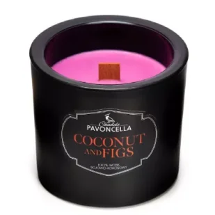 Świeczka sojowa Coconut and Figs czarna 170g - Świece - miniaturka - grafika 1