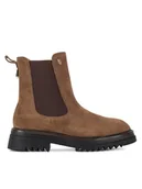 Botki damskie - MEXX Sztyblety MX/004C-WB Brązowy - miniaturka - grafika 1