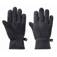 Rękawiczki dla dzieci - Dziecięce rękawiczki polarowe Jack Wolfskin FLEECE GLOVE K phantom - 116 - miniaturka - grafika 1