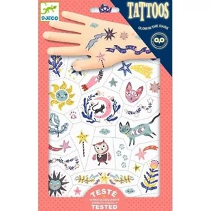 Djeco SNY tatuaże perforowane świecące w ciemności DJ09592 DJ09592 - Zabawki kreatywne - miniaturka - grafika 1