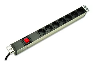 Digitus Listwa zasilająca PDU 19, 1U, 7 moc: 16A, 4000W, aluminiowa, włącznik,2 m DN-95402 - Listwy zasilające - miniaturka - grafika 1