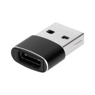 Adapter przejściówka USB - USB Typu C czarny - Złącza, przejściówki, adaptery - miniaturka - grafika 1
