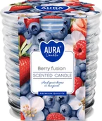 Świece - Świeca zapachowa w szkle BISPOL Aura 28H JAGODOWE UNIESIENIE - miniaturka - grafika 1