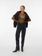 Bluzki damskie - Vero Moda Bluzka w kolorze jasnobrązowo-brązowym - miniaturka - grafika 1