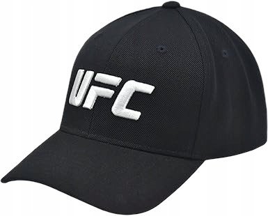 Czapka z daszkiem męska młodzieżowa UFC Sztuki Walki 55-60cm Haft Czarna