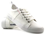Trampki męskie - Trampki męskie z wygodnego materiału - BIG STAR KK174001, białe - Big Star - miniaturka - grafika 1