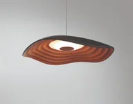 Lampy sufitowe - Stylowa lampa wisząca Valentina S/24 w kolorach czerni i miedzi - miniaturka - grafika 1