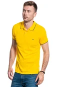 Koszulki męskie - MĘSKIE POLO WRANGLER SS PIQUE POLO LEMON CHROME W7D5K4Y07 112131761 - Wrangler - miniaturka - grafika 1