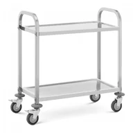Wózki na żywność - Wózek kelnerski - 2 półki - 70 x 40 cm - 64 kg ROYAL CATERING 10012728 RCSW-105 - miniaturka - grafika 1