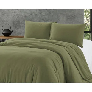 Pościel 200x220 Bamboo Touch oliwkowa, bambusowy komplet pościeli dla dwóch osób - Pościel - miniaturka - grafika 1