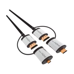 OMEGA KABEL HDMI V.1.4 BLACK + 1,5m + ADAPTORS to miniHDMI and microHDMI [43865] - Kable - miniaturka - grafika 2