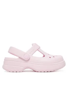Crocs Sandały Classic Mary Jane Clog K 210615 Różowy - Buty dla dziewczynek - miniaturka - grafika 1