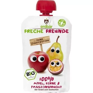Erdbar Mus Do Wyciskania Jabłko-Gruszka-Marakuja 100g EKO Dla Dzieci smaknatury-ERD3647 - Desery dla dzieci - miniaturka - grafika 1