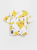 Koszulki dla chłopców - Reserved - Bawełniany t-shirt Pokemon - złamana biel - miniaturka - grafika 1