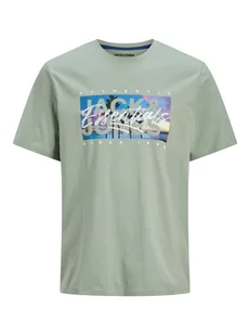Jack & Jones Koszulka "Colton" w kolorze zielonym - Koszulki męskie - miniaturka - grafika 1
