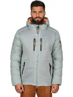 Kurtki męskie - Geographical Norway Kurtka puchowa "Beachwood" w kolorze szarym - miniaturka - grafika 1