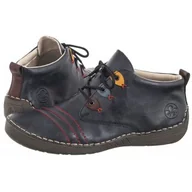 Botki damskie - Botki Granatowe 52509-14 Blue (RI190-a) Rieker - miniaturka - grafika 1