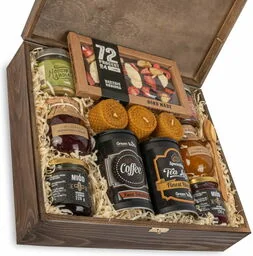 Skrzynka prezentowa podziękowanie zestaw herbata, kawa, kremy i świece - Zestawy upominkowe Skrzynka prezentowa podziękowanie zestaw herbata, kawa, kremy i świece - Zestawy upominkowe - miniaturka - grafika 1