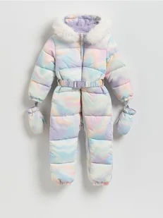 Reserved - Kolorowy kombinezon z rękawiczkami - wielobarwny - Spodnie i spodenki dla dziewczynek - miniaturka - grafika 1