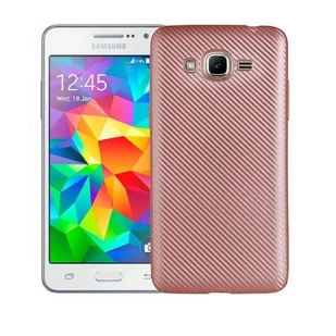 Etui Carbon Fiber Samsung J3 J320 2016 rózowo-złoty /rosegold - Etui i futerały do telefonów - miniaturka - grafika 1