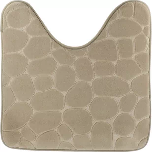 Dywanik pod WC 45x50 cm Stones Taupe - Dywaniki łazienkowe - miniaturka - grafika 1
