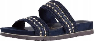 TAMARIS GRANATOWE KLAPKI DAMSKIE NA LATO 39 ŻLN - Klapki i japonki damskie - miniaturka - grafika 1