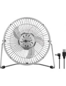 Gadżety USB - Goobay Wentylator USB Goobay Wentylator biurkowy USB 22cm srebrny 62062 62062 - miniaturka - grafika 1