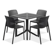 Meble ogrodowe - Zestaw Nardi BIT/CLIP 4+1 Antracite - miniaturka - grafika 1