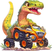 Pasmanteria - Naprasowanka T-Rex dinozaur monster truck 6 - miniaturka - grafika 1