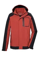 Kurtki męskie - killtec Męska kurtka funkcyjna wodoszczelna/kurtka outdoorowa z odpinanym kapturem KOS 54 MN JCKT, ceglasta czerwień, 3XL, 42816-000 - miniaturka - grafika 1