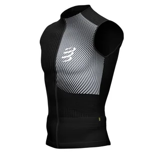 COMPRESSPORT Koszulka kompresyjna do biegania TRAIL POSTURAL TANK TOP 2020 czarna - Koszulki sportowe męskie - miniaturka - grafika 9