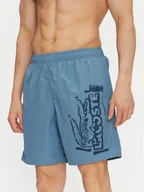 Kąpielówki męskie - Lacoste Szorty kąpielowe MH9135 Niebieski Regular Fit - miniaturka - grafika 1