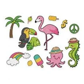 Zabawki kreatywne - Naklejki Haft diamentowy egzotyczne wakacje - miniaturka - grafika 1