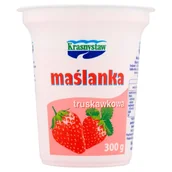 Kefiry, jogurty, maślanki - Krasnystaw Maślanka truskawkowa 300 g - miniaturka - grafika 1