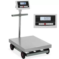 Wagi specjalistyczne - Waga platformowa magazynowa kontrolna 50 x 60 cm 600 kg / 0.1 kg - miniaturka - grafika 1