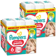 Pieluchy - Zestaw Pampers Pants, pieluchomajtki, Extra Large, rozmiar 6, 14-19 kg, 2 x 132 sztuki - miniaturka - grafika 1