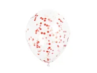 Balony i akcesoria - Balony przezroczyste z konfetti w środku - 30 cm - 6 szt. - miniaturka - grafika 1