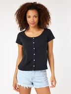 Koszulki i topy damskie - Rip Curl Koszulka w kolorze czarnym - miniaturka - grafika 1