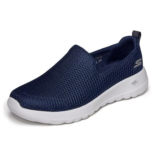 Skechers Damskie trampki wsuwane Go Walk Joy-Terrific, Granatowy/biały, 10.5 Narrow