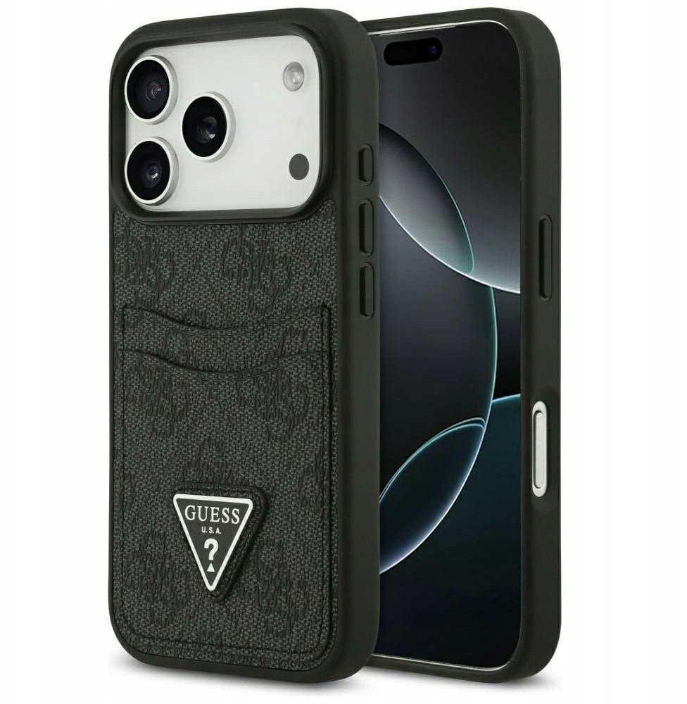 Etui Guess 4G Double Card Triangle do iPhone 17 Pro czarny