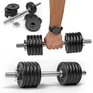 Hantla 10Kg Żeliwna Gryf Obciążenia - Hantle i ciężarki - miniaturka - grafika 1