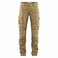 Spodnie damskie - Fjallraven Damskie spodnie sportowe Karla Pro Zip-off brązowy Dark Sand 46 - miniaturka - grafika 1