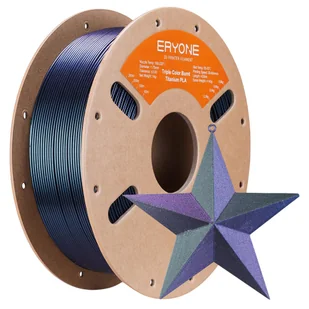 ERYONE Burnt Titanium Tri Color PLA Filament 1kg - Blue 1292209EUDF - Filamenty i akcesoria do drukarek 3D - miniaturka - grafika 1