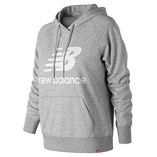 Bluzy damskie - New Balance Damska bluza z kapturem Essentials Szary Athletic Grey L WT91523-53-Large - grafika 1