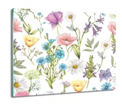 Deski do krojenia - szklana osłona kuchenna Kwiaty polne łąka 60x52, ArtprintCave - miniaturka - grafika 1