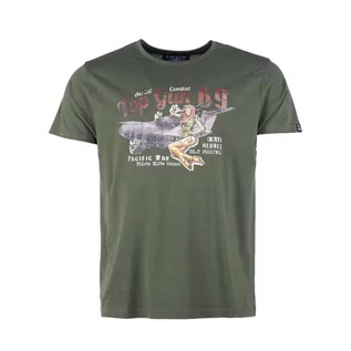 Koszulki i topy damskie - Mil-Tec Koszulka T-Shirt Top Gun Pin-Up Olive - L - grafika 1