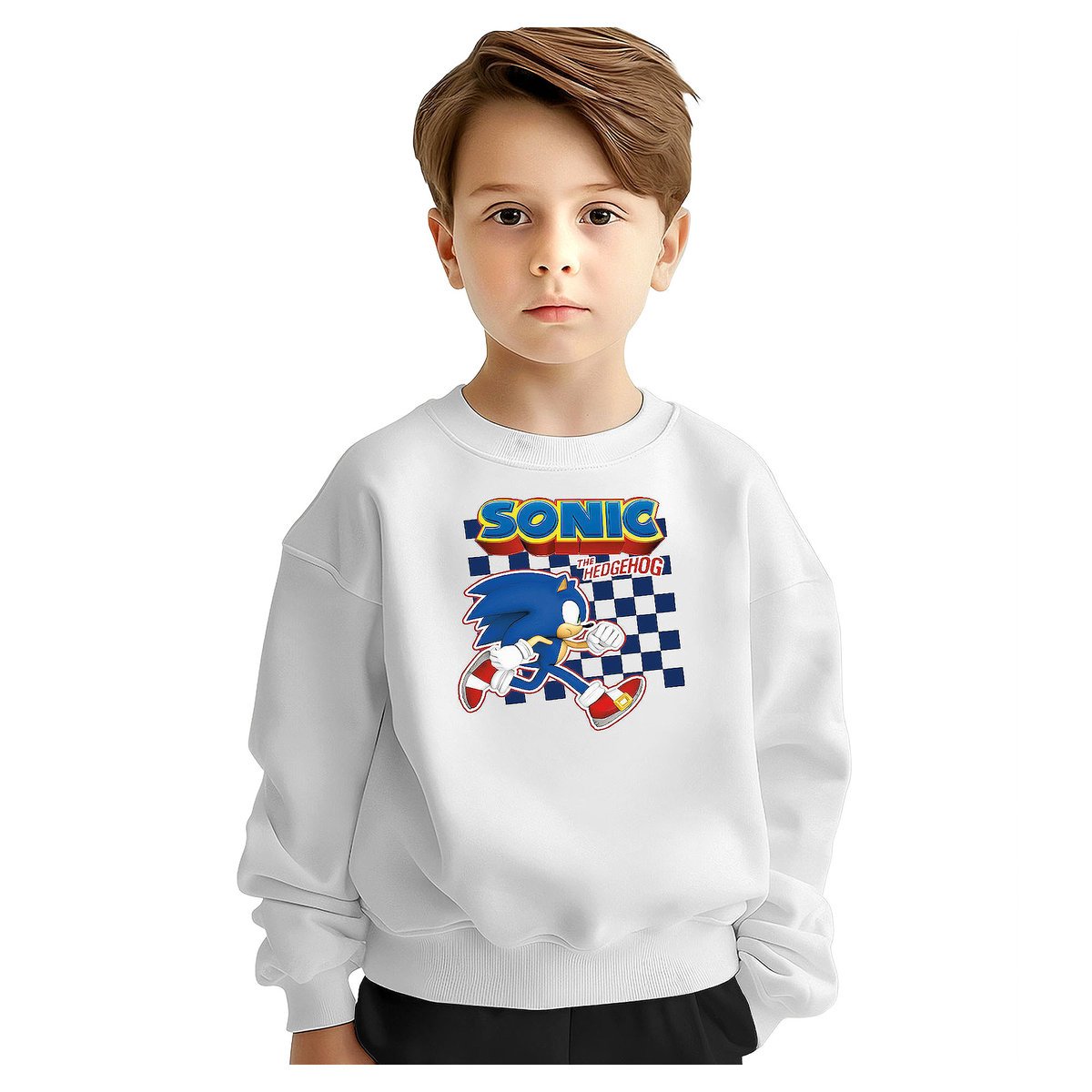 BLUZA DZIECIĘCA MŁODZIEŻOWA SONIC 110-116 WZORY PREZENT